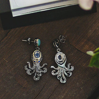 Pendientes Steampunk Pulpo